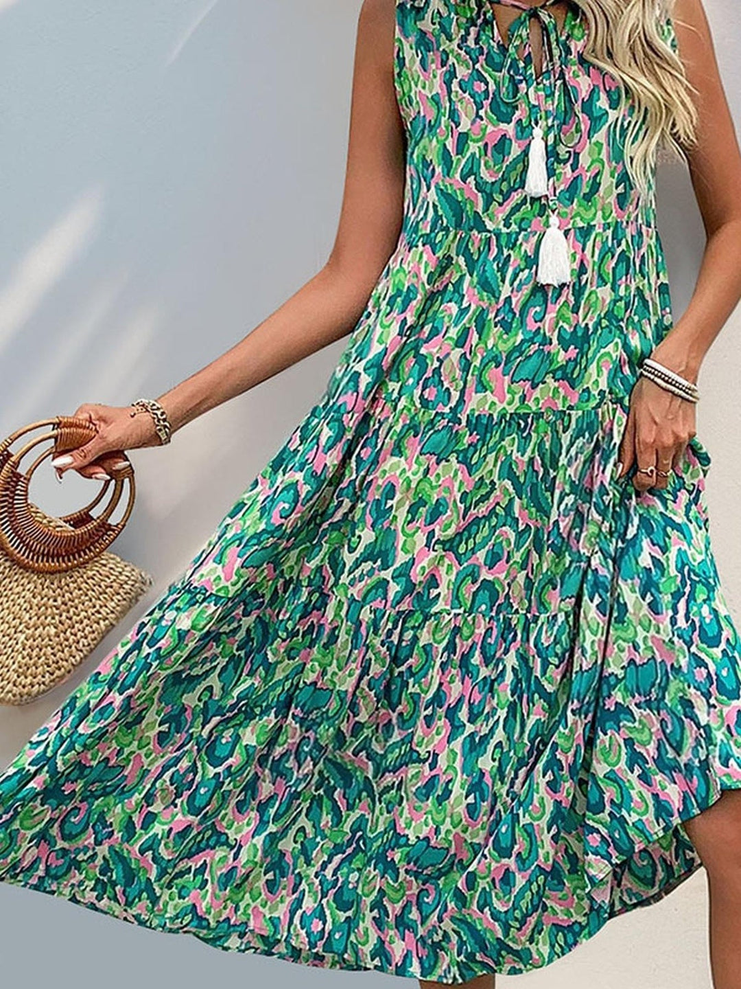Floriva™ - Breezy A-Line Midi Dress