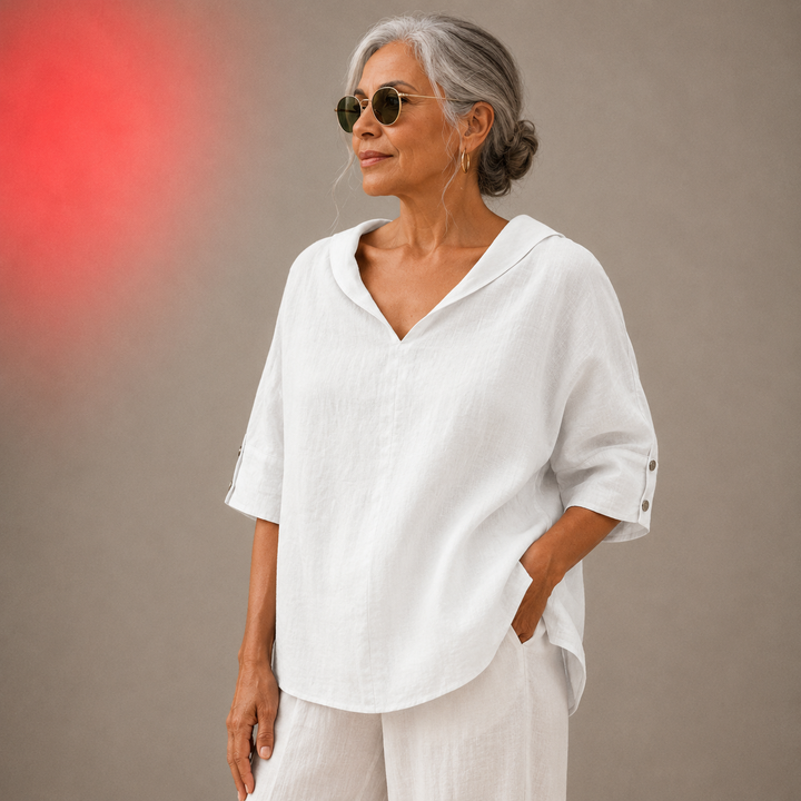 Renee - V-Neck Casual Linen Shirt