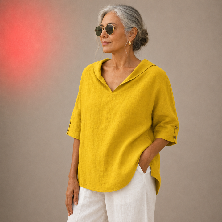 Renee - V-Neck Casual Linen Shirt