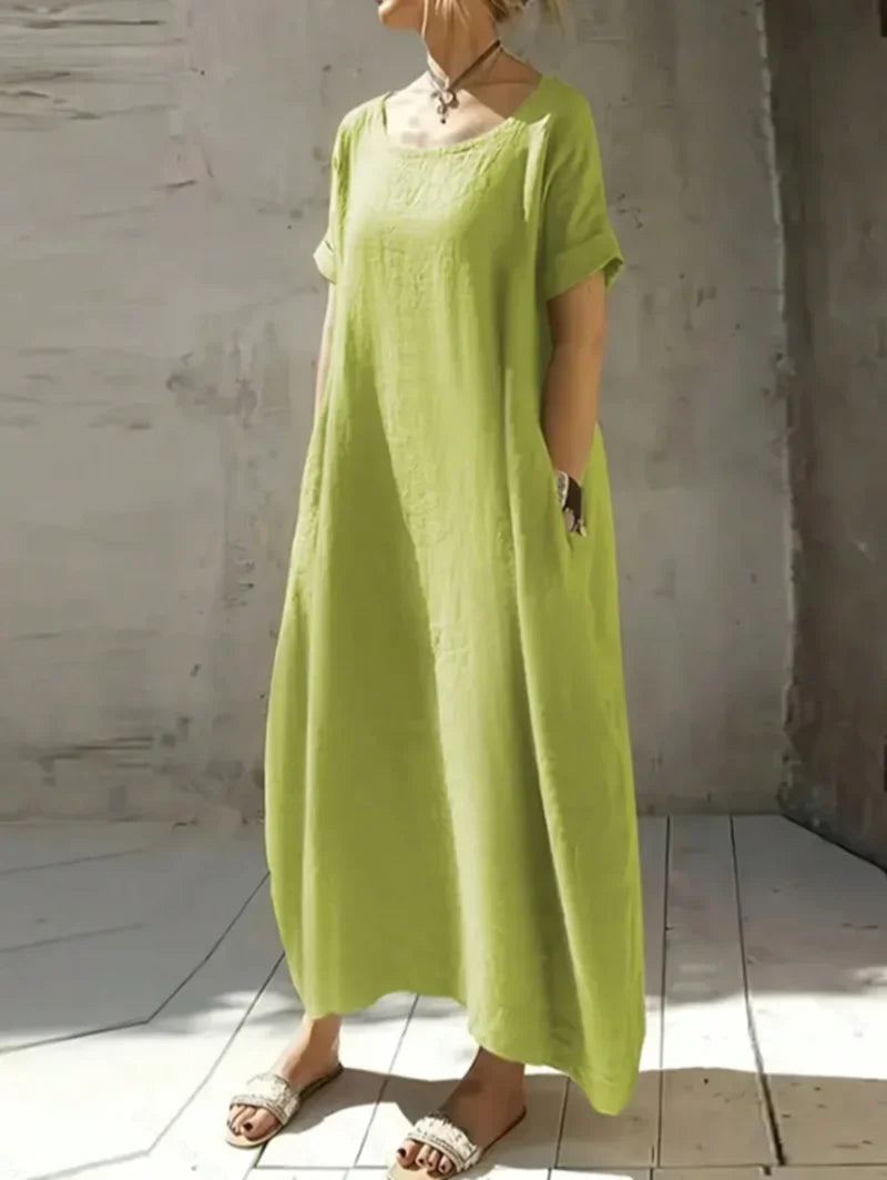 Mona™ - Plus Size Solid Maxi Dress