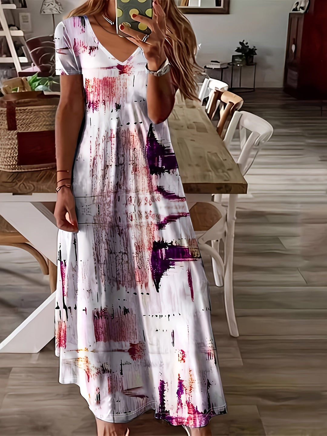 Arlisse™ - Artistic Flow Maxi Dress